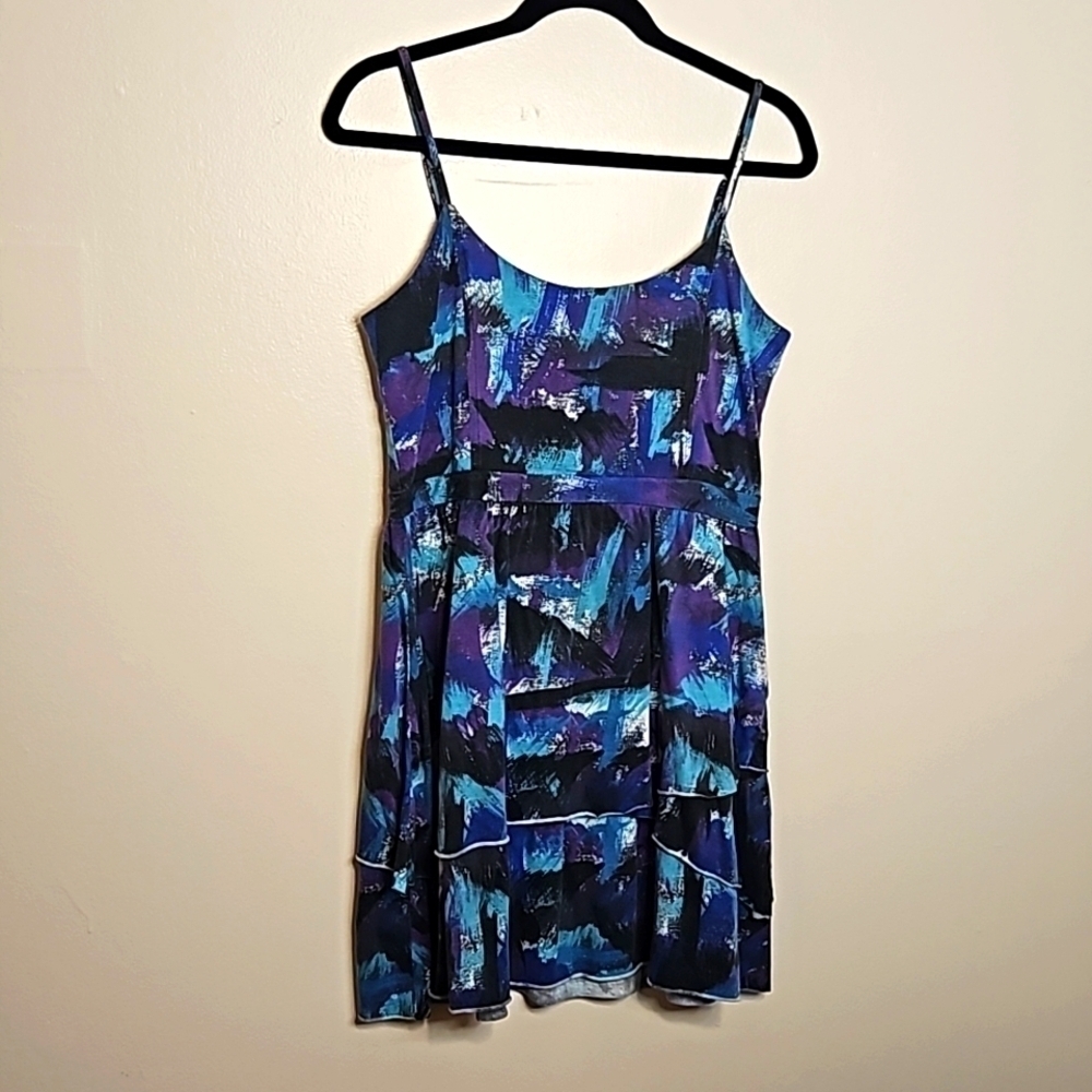 Roxy Skater Slip Dress Blue Purple Size Medium